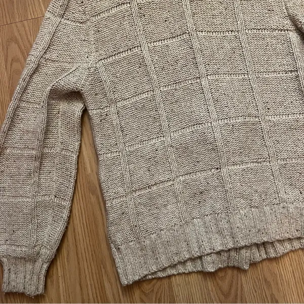 VNTG Marisa‎ Christina Double Breasted Chunky Knit Silk Wool Cardigan Women’s L - Image 6