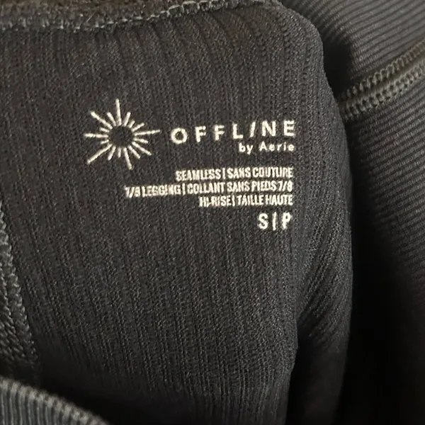 NWT OFFLINE By Aerie Seamless Cable High Waisted Legging 7/8 Size Small - Image 4