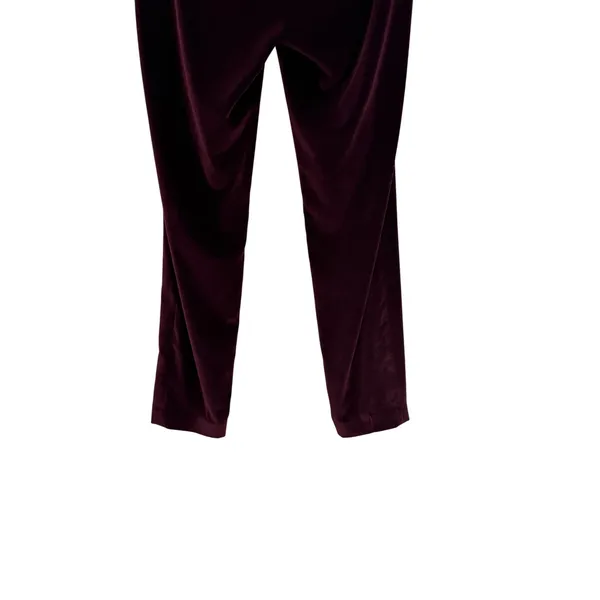 Alice + Olivia‎ Olivia Burgundy Merlot Velvet Bootcut Trousers Pants Size 0 - Image 10
