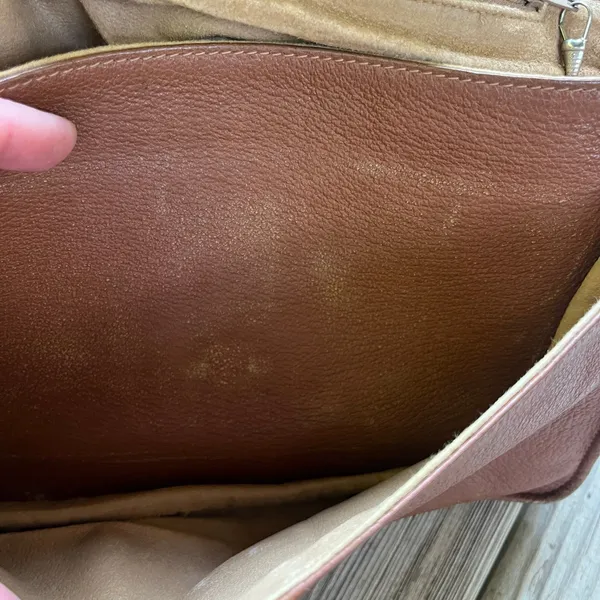 Gucci Vintage Brown Leather Messenger Crossbody Bag Est. 1970's Era - Image 7