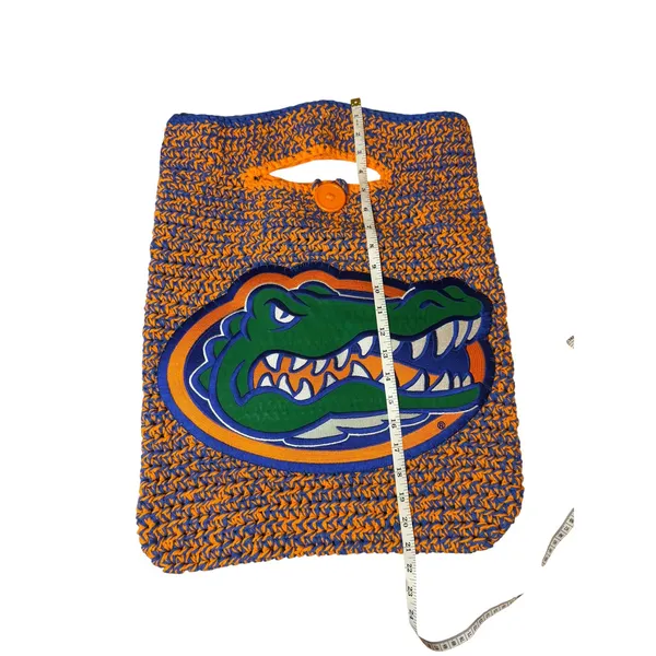 Florida Gators Crochet Tote Bag Handmade Blue Orange Game Day Logo Large Handbag - Image 2