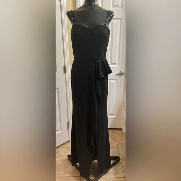 NWT Dress the Population Kai Strapless Gown – Black – Size Large - Image 3