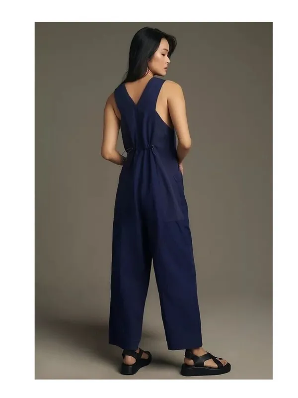Anthropologie Daily Practice navy sleeveless jumpsuit - Image 2