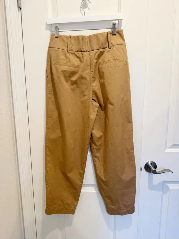 EXQUISE for ANTHROPOLOGIE Barrel Leg Chino Pants in Cedar size XS - Image 6