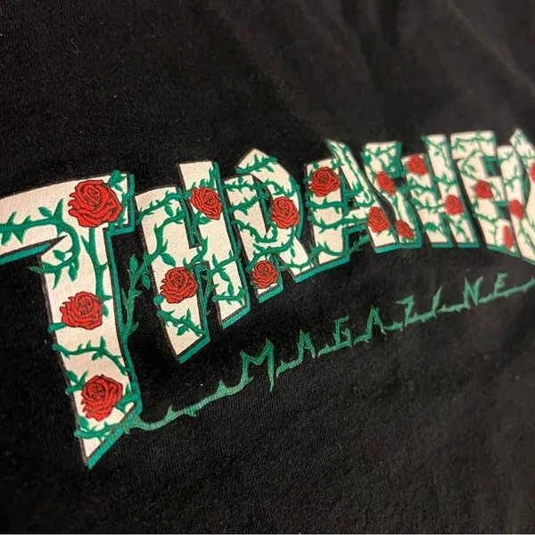 Thrasher Authentic Vintage graphic Tshirt, black, sz XS - Image 5
