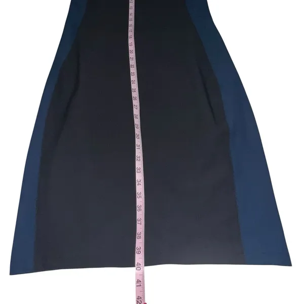Athleta Women Size M Stellar En Route Scuba Dress Blue & Black Sleeveless 866701 - Image 7
