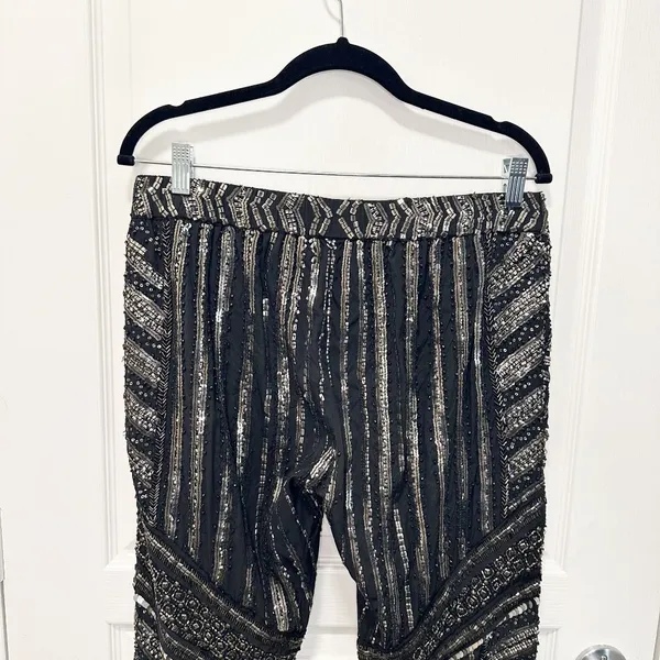Calypso St. Barth Sequin Embellished Silk Jogger Pants - Image 5