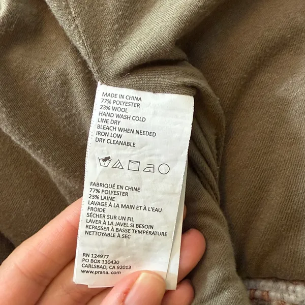 Prana Arria Wool‎ Blend Marble Chunky Knit Collared Jacket Size Small - Image 5