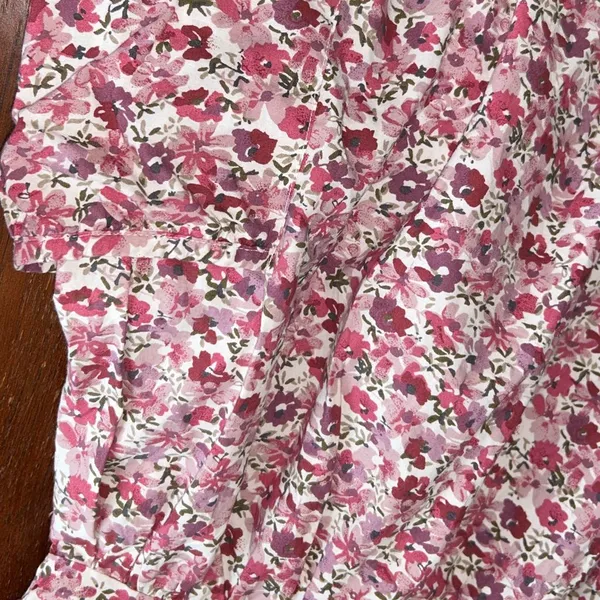 Fire Los Angeles Strapless Floral Mini Dress pockets Size M Prairie 100%‎ cotton - Image 2