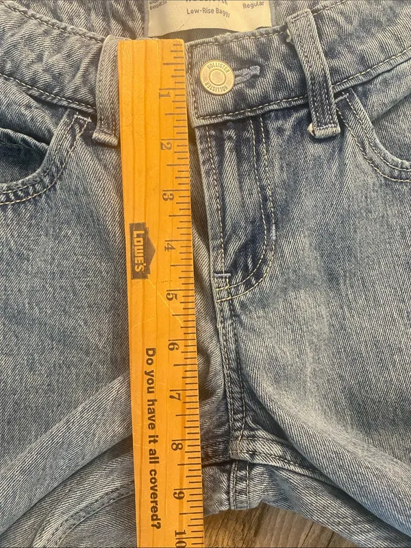 Hollister Low Rise Baggy Jeans Blue Size W26 x L29 - Image 3