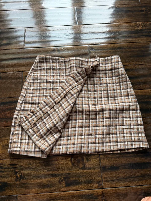 HYFVE Brown Plaid Skirt - Image 3