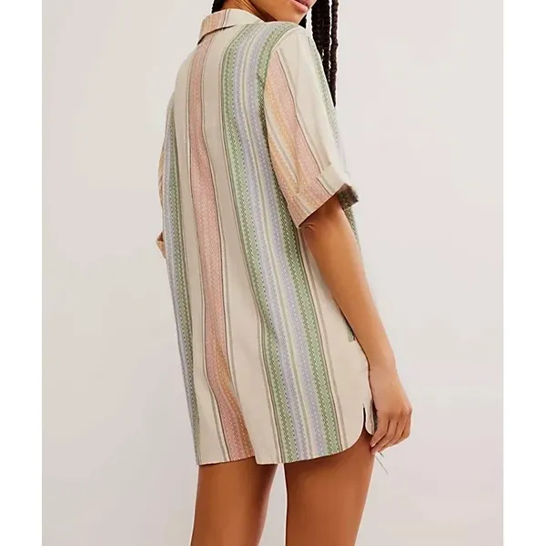 Free People Romper Women S Tea Combo New Stripe Chevron OB1939627 - Image 4