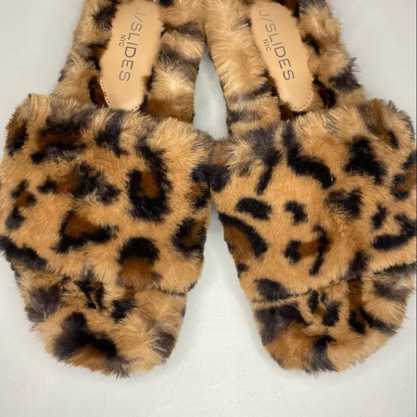 J/SLIDES faux fur slides size 7 - Image 2