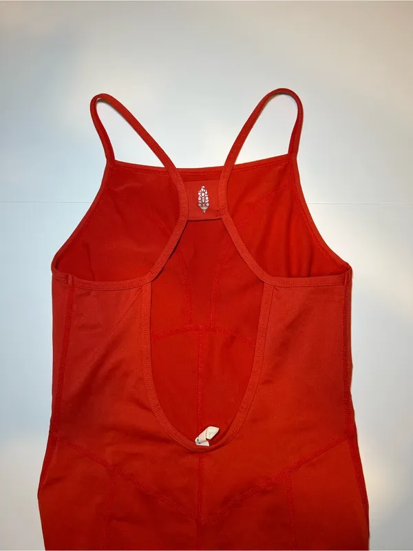FP Movement Side To Side Performance Onesie in Neon Coral FREE PEOPLE - Image 5