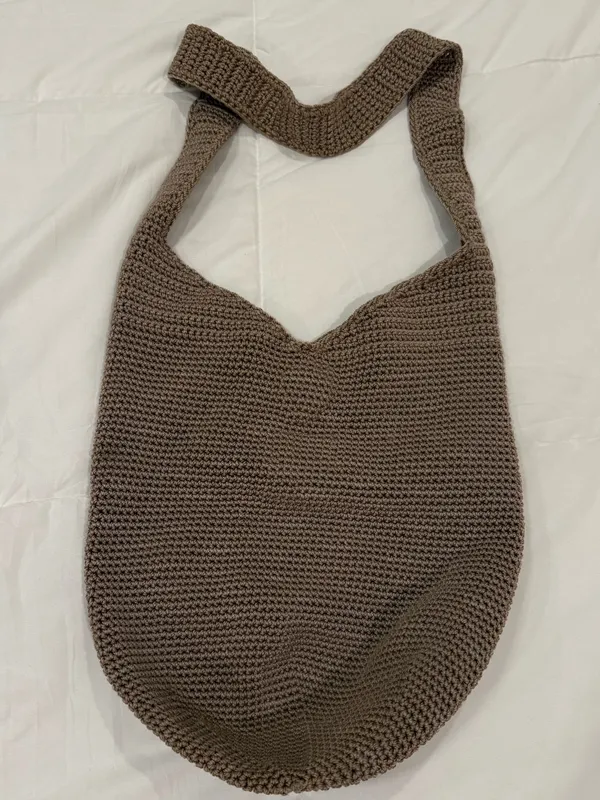 The Sak Vintage Brown Crochet Slouchy Hobo Bag - Image 5