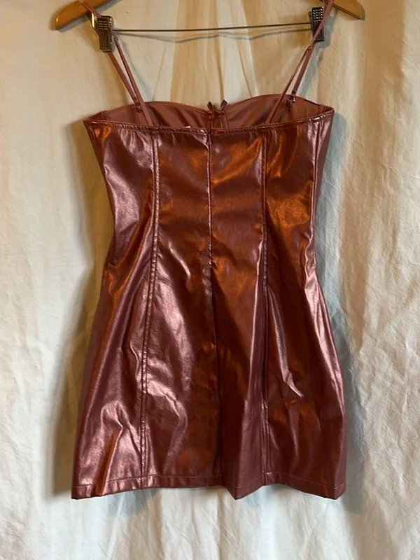 Superdown Revolve Salma Metallic Spaghetti Strap Bodycon Mini Dress - Image 8