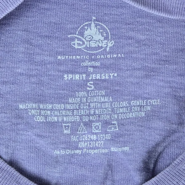 Disneyland Resort Spirit Jersey Purple Glitter Puff Print Shirt Small S - Image 5