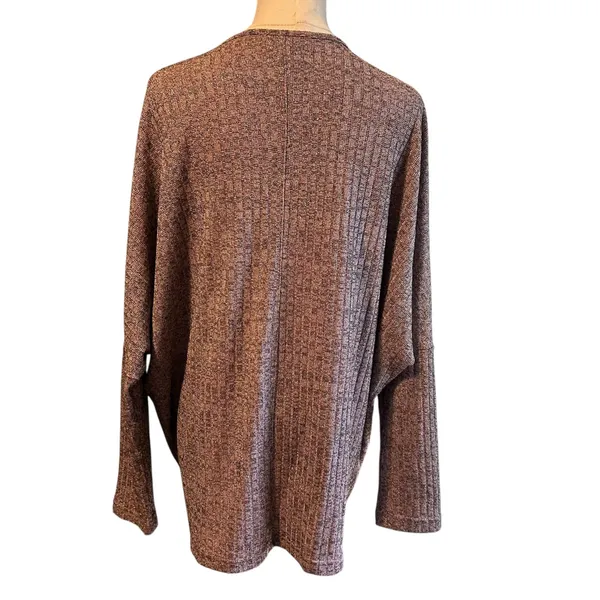 She + Sky Women Pullover Knit Crop Sweater SZ M Multicolor Metallic Oversized - Image 6