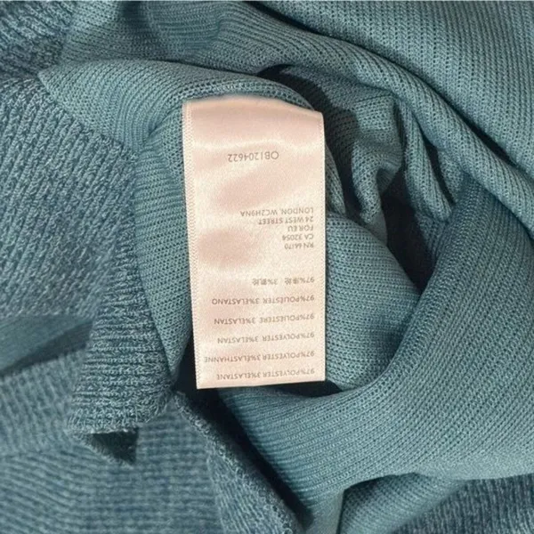 BDG Urban Outfitters Teal Knit Three Quarter‎ Sleeve Oversize Croptop Coastal S - Image 5