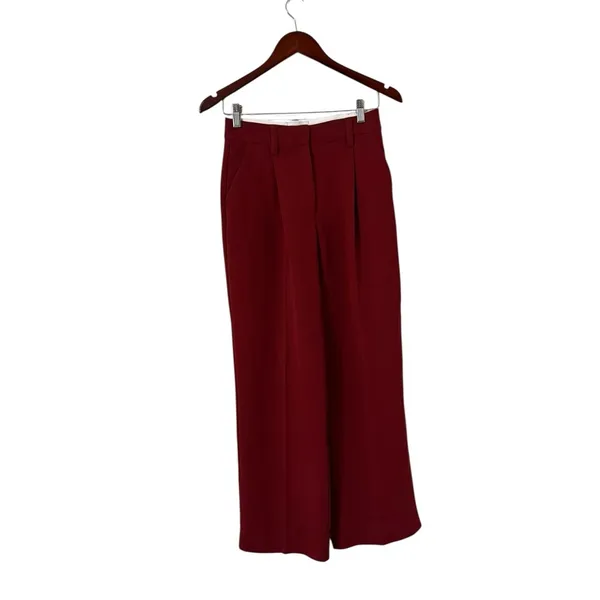 REFORMATION Wide Leg Pleated Chianti Pants Trousers - Image 2