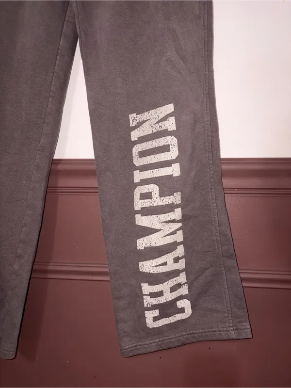 Champion  Charcoal Gray/brown Logo Sweatpants - Image 2