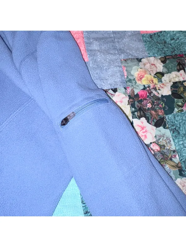 L.L.Bean $98 Woman’s S Reg light blue full zip fleece jacket Hoodie Sweatshirt - Image 7