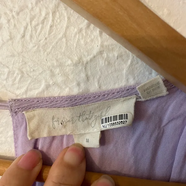 Anthropologie by Let Me Be Femme Ruffle Maxi Lavender Dress Size Medium - Image 7