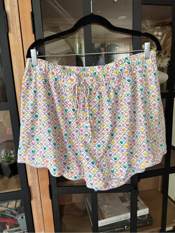 Roller Rabbit pajamas rainbow disco hearts shorts target collab cotton scalloped - Image 2