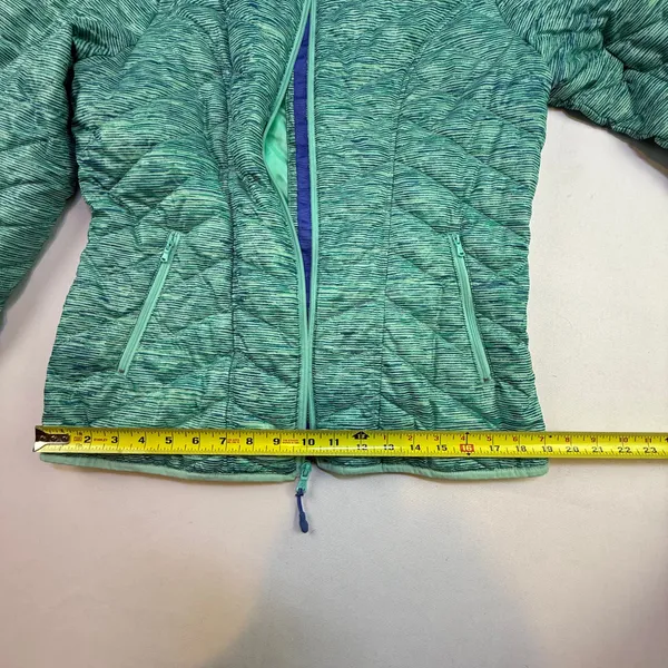 Tek Gear Women's Warm Tek Quilted Puffer Jacket Aqua Green Space Dye - Image 10