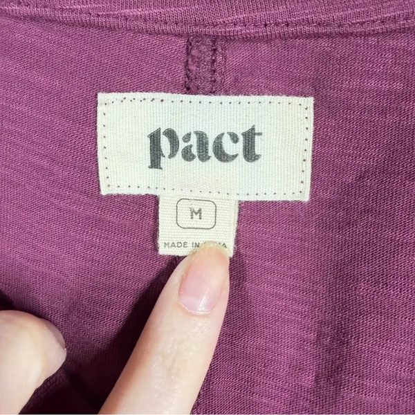 Pact Purple V Neck Organic Cotton‎ Top - Image 2