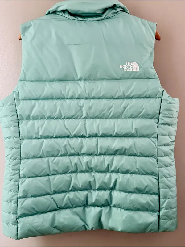 The North Face Womens Aconcagua 550 Down Vest Teal Size Large - Image 4