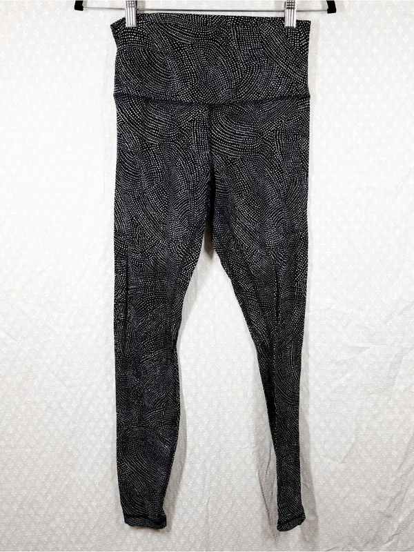 Lululemon Black White Free Spirit Align High Rise Leggings - Image 2