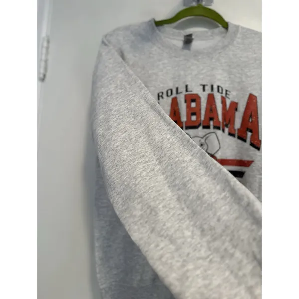 Vintage-style Alabama Crimson Tide Sz:S graphic Heather Gray Crewneck sweatshirt - Image 8