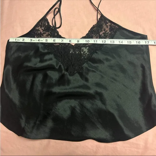 Vintage Black Lace Lingerie Top - Image 5