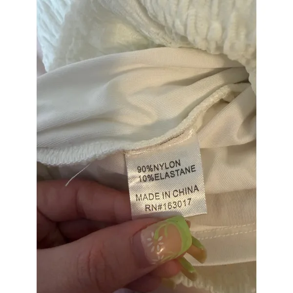 Princess Polly White Textured Ruched Mini Dress Bodycon Cottagecore Size‎ 2 - Image 8