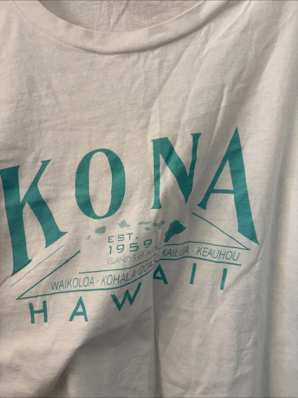 KONA Hawaii White Graphic Tee 2Xl - Image 2