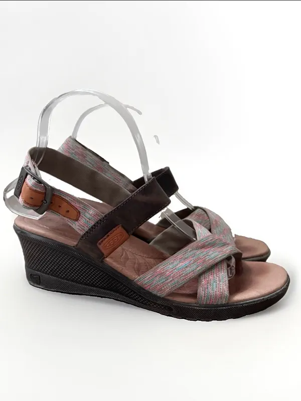 Keen Skyline Wedge Sandals Brown Multicolor Womens 8.5 Comfort Boho Chic Granola - Image 3
