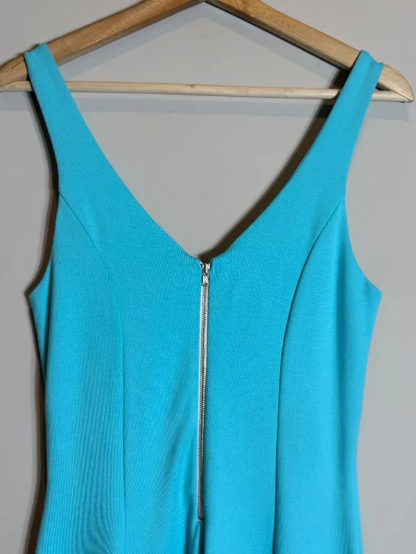 Amanda Uprichard Flounce Mini Dress Women's P Blue Cocktail Party Glam Wedding - Image 7