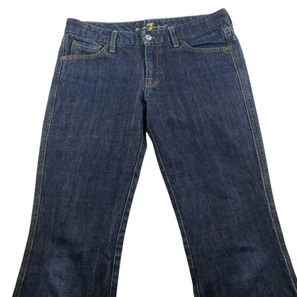 7 For all Mankind A Pocket Denim Flare Hems Jeans Y2K - Image 5