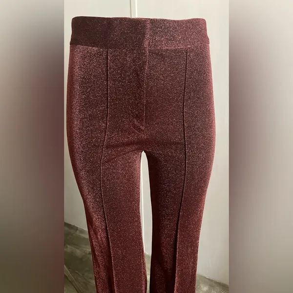 H&M Shimmering Brown Flare Pants - Image 9