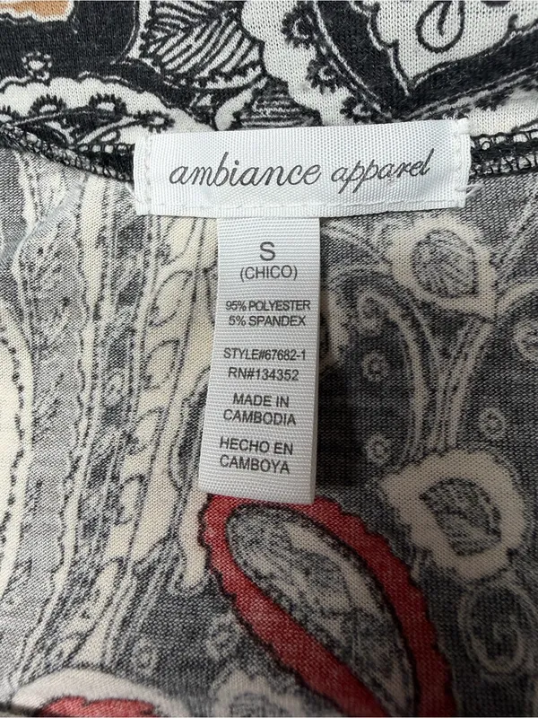 Ambiance Paisley Patchwork Maxi Skirt - Black, Cream & Red Accents - Image 6