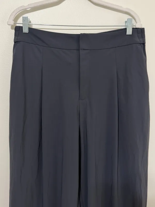 Athleta Pinnacle High Rise Trouser Size 14 Wide Leg Gray Pants Stretch - Image 4