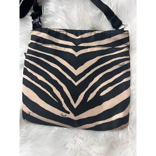 Coach Zebra print Black and Cream Crossbody Bag - Image 2