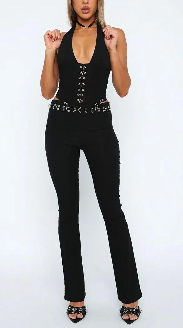 White Fox Black Pants - Image 2