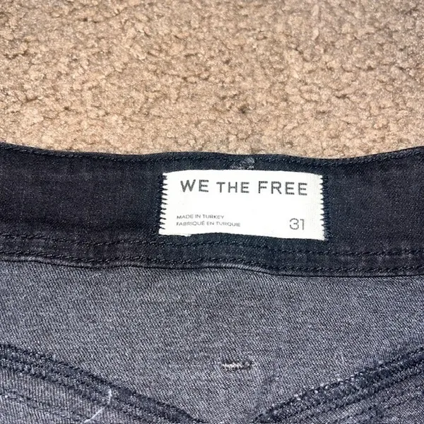 Free People We The Free Libre‎ Wide-Leg Jeans Seamed High Rise Black 31 - Image 7