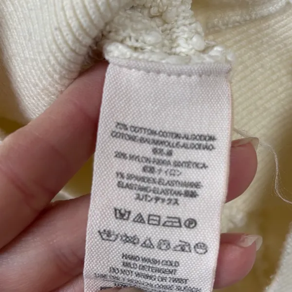 Free People Found‎ My Friend Sweater Small Cream Balloon Sleeve Knit Popcorn - Image 8