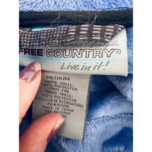 Free Country Jacket Womens M Purple Plaid Plush Lined Ski Snowboard Softshell‎ - Image 5