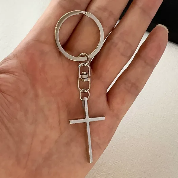 Cross Keychain Charm for Men Women Car Keychain Key Ring Bag Charm Couple Gifts - Image 5