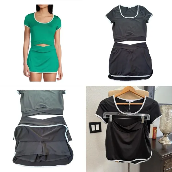 Honey & sparkle 2 Piece Skort Set M Athletic Summer Lounge Active - Image 2