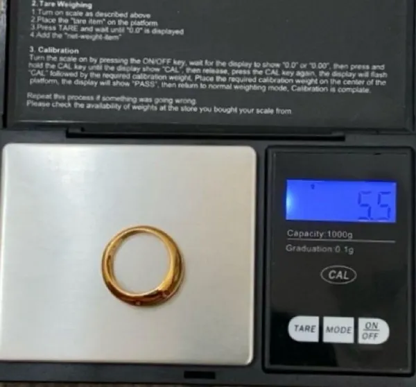 Gold Over  925 Signed Garnet Stones Hinged Bangle & Ring Set - Image 8